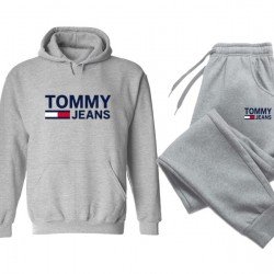ΣΕΤ ΦΟΡΜΕΣ ΚΟΥΚΟΥΛΑ 100% COTTON - ΓΚΡΙ - TOMMY JEANS ΜΕΓΑΛΟ