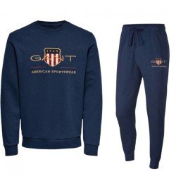 ΣΕΤ ΦΟΡΜΕΣ ΛΑΙΜΟΚΟΨΗ 100% COTTON - ΜΠΛΕ ΣΚΟΥΡΟ - GANT ΜΕΓΑΛΟ